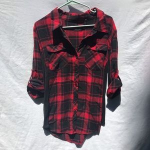 Women’s red flannel shirt